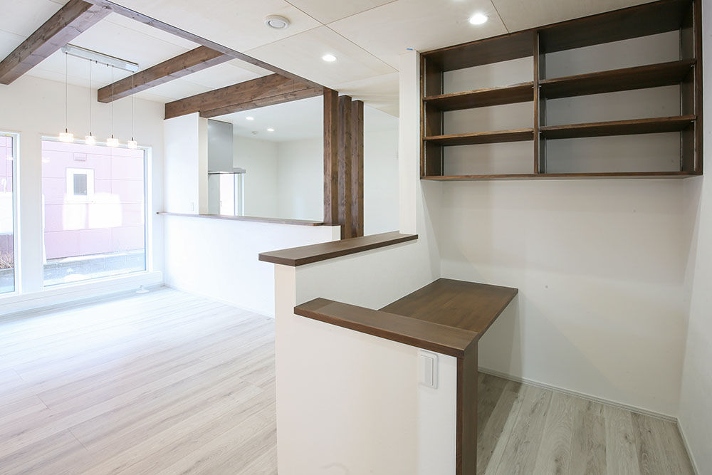 晃和住宅 【札幌市/4人家族/ウッドモダン】ランニングコストを抑えつつ、空間設計を大切にした開放的な木の家の建築実例画像4