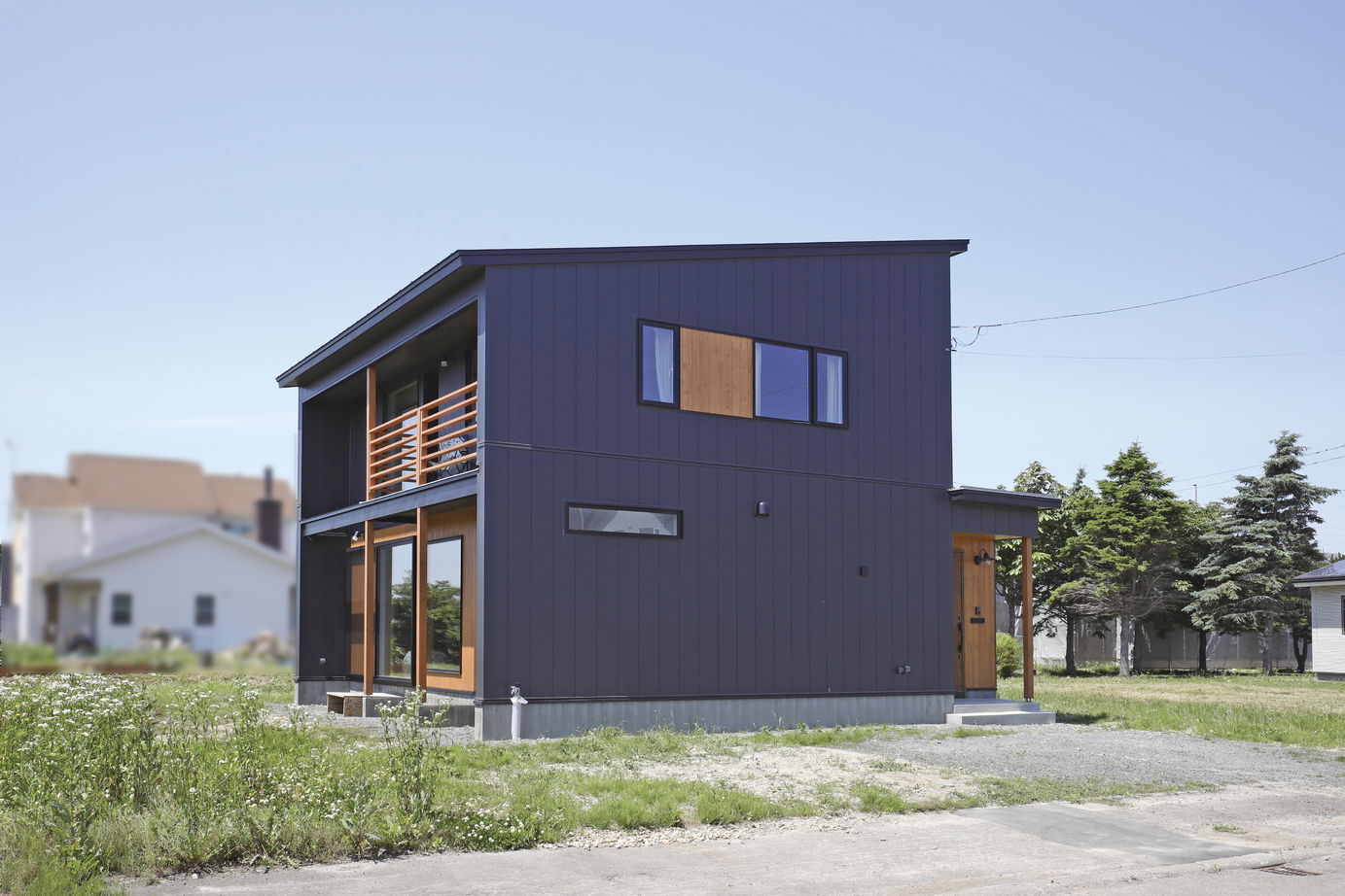 晃和住宅 【薪ストーブ/吹抜け/自然素材】北海道の憧れをカタチに、大きな窓から雄大な景色を一望の建築実例画像7