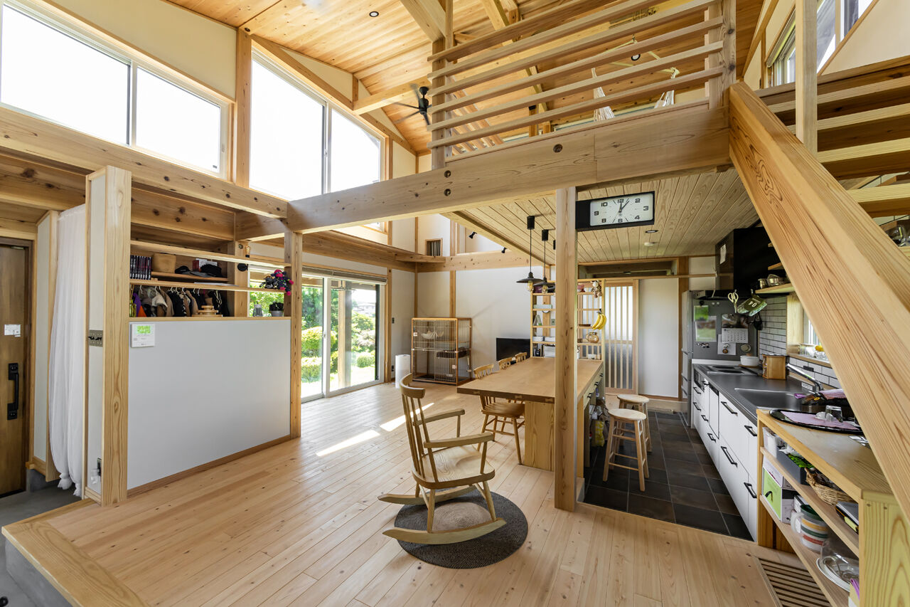 佐七建設 【3LDK+S/31坪/平屋ライク】薪ストーブの炎がゆらぎ、猫とまどろむ。自然素材とともにある、なごみの家の建築実例画像5