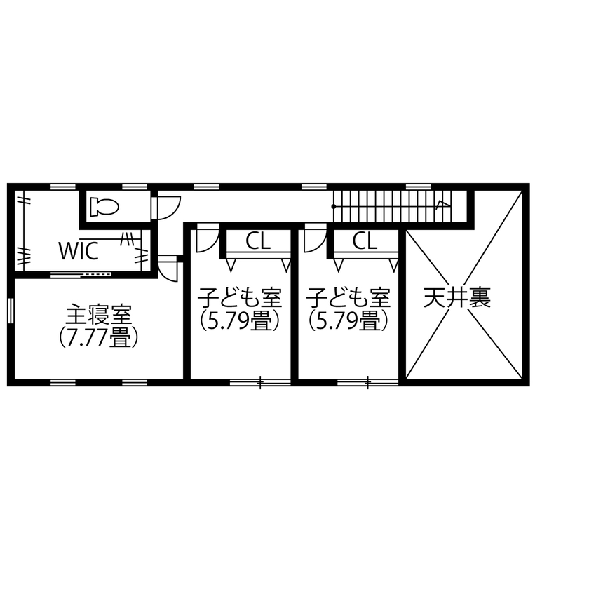 厚見建設工業 【サーフハウス／カバードポーチ】住まいづくりのプロの目も満足させた、設計・施工・表現力の間取り図（3LDK）2階