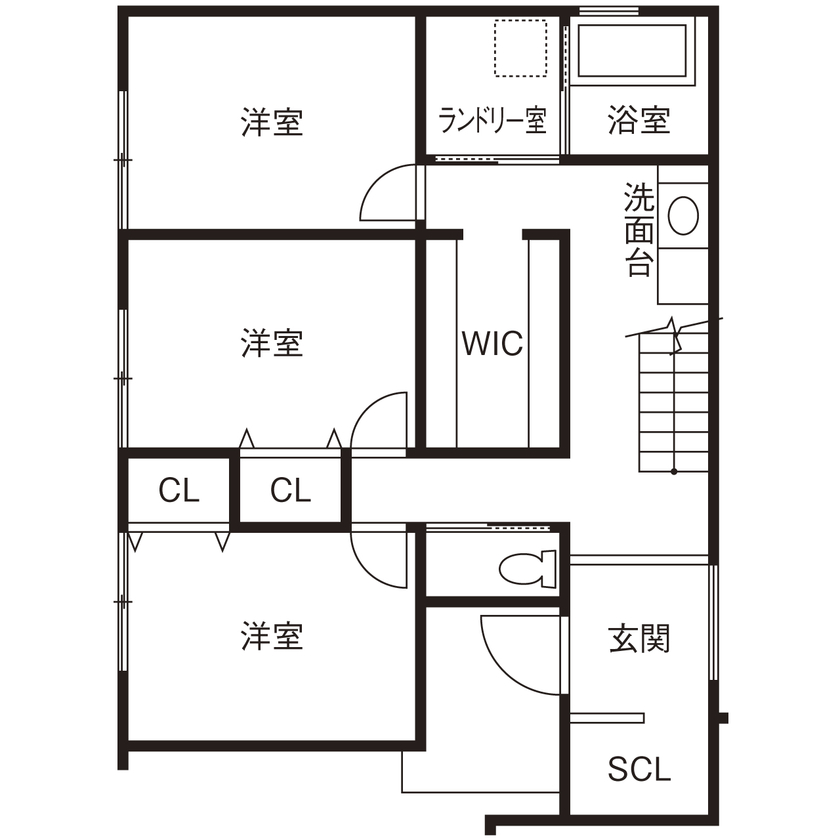 vacances東海 by stylecasa 【浜松市｜2000万円台×2階リビング×31坪｜間取り有】「中庭のある家」という理想通りの暮らしに一目ぼれの間取り図（３LDK+スカイテラス）１階