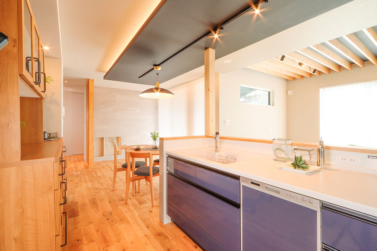 アトリエ・クラッセ 一級建築士事務所 京都・宇治市｜2900万円台 ナチュラルな風合いを漂わせたルーバー天井のある、シンプルモダンな家の建築実例画像4