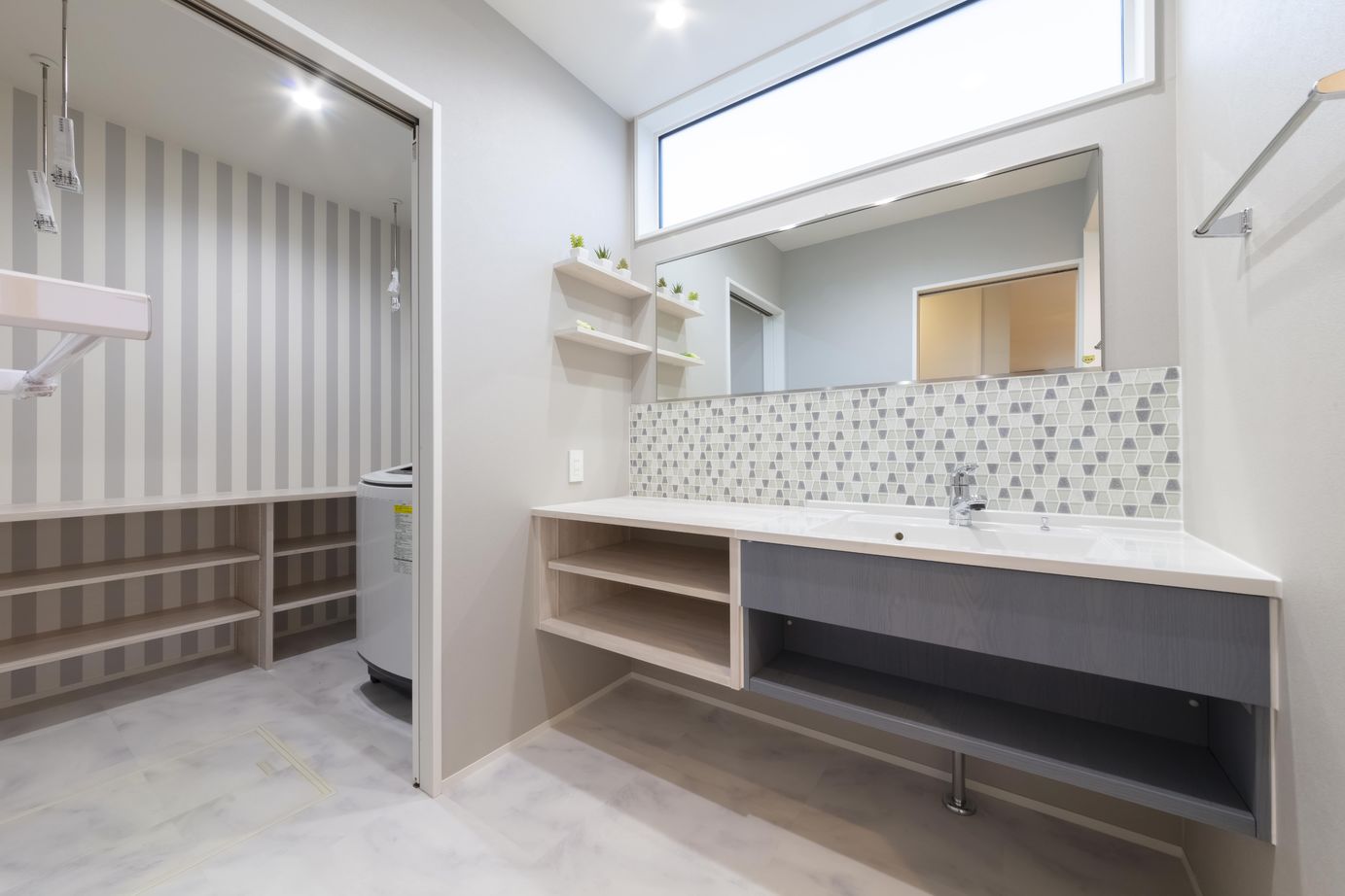 クリ英ター永和 【スキップフロア/2000万円台/37.2坪】シンプルなワンフロアでストレスフリーな暮らしの建築実例画像5