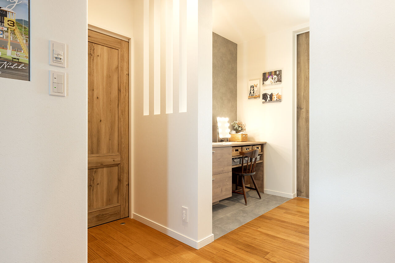 ユニバーサルホーム 【大きな吹き抜け／ドッグスペース＆ドッグラン／約30畳のLDK】２匹のボーダー・コリーと楽しく暮らす家の建築実例画像8