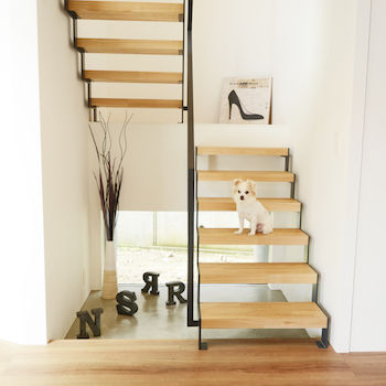 一級建築士事務所　ビー・ツー 【ペット/変形地/スケルトン階段】リビングとつながるバルコニー。景色を楽しむ段差の少ない回遊性のある家の建築実例画像2