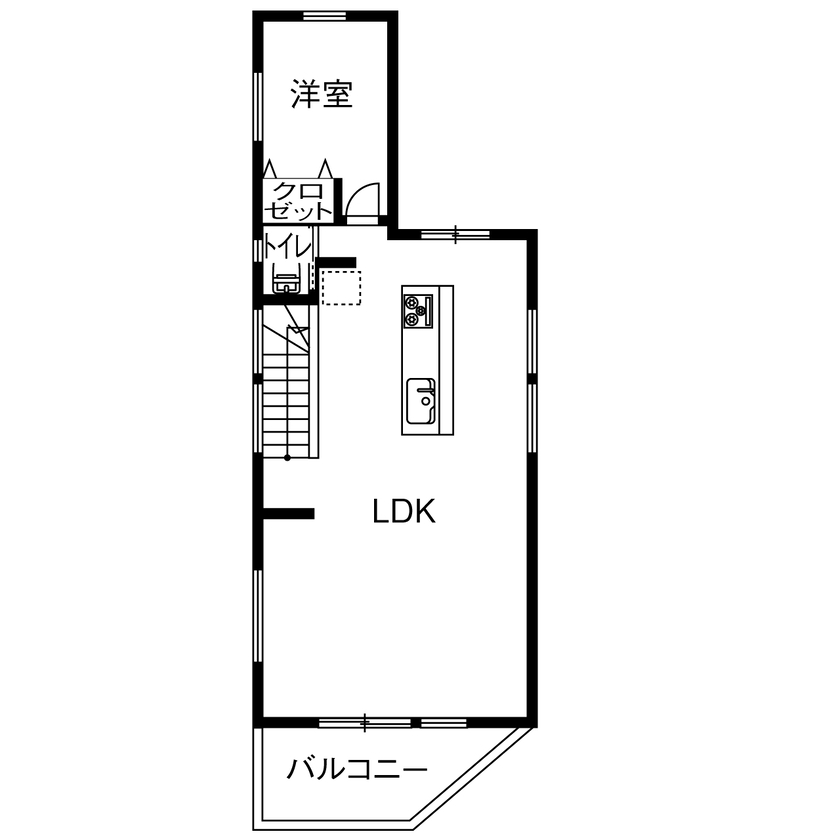 AZ-Ishihara 【2000万円台/3LDK＋S／狭小/間取り図有】街と調和する「タンタンドル―優しい時間」を過ごす家の間取り図（3LDK+納戸）2階
