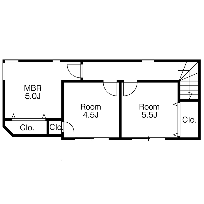 AZ-Ishihara 【1000万円台／狭小+ビルトインガレージ／間取り図有】2階リビング・南面バルコニー、3LDKの狭小住宅の間取り図（3LDK）3階