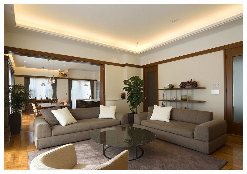 兼六土地建物 【練馬区/リゾート風/ガレージ付】珪藻土や漆喰など、自然素材で仕上げた和モダンで味わい深い平屋の住まいの建築実例画像4