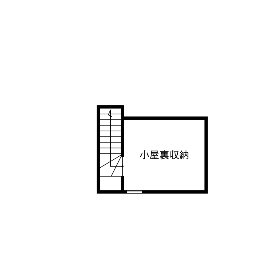 兼六土地建物 【小屋裏／家事動線／間取図】「オーソドックスだからこそ飽きない」。末永く愛せる家の間取り図（2LDK+納戸）小屋裏