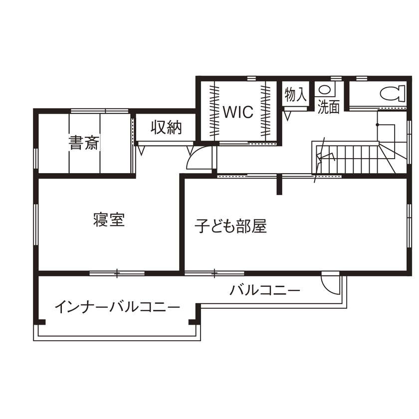 ワンダーホーム 【2000万円台｜間取り図】収納整理アドバイザーが考え抜いたおしゃれで家事ラクな家の間取り図（3LDK）2階
