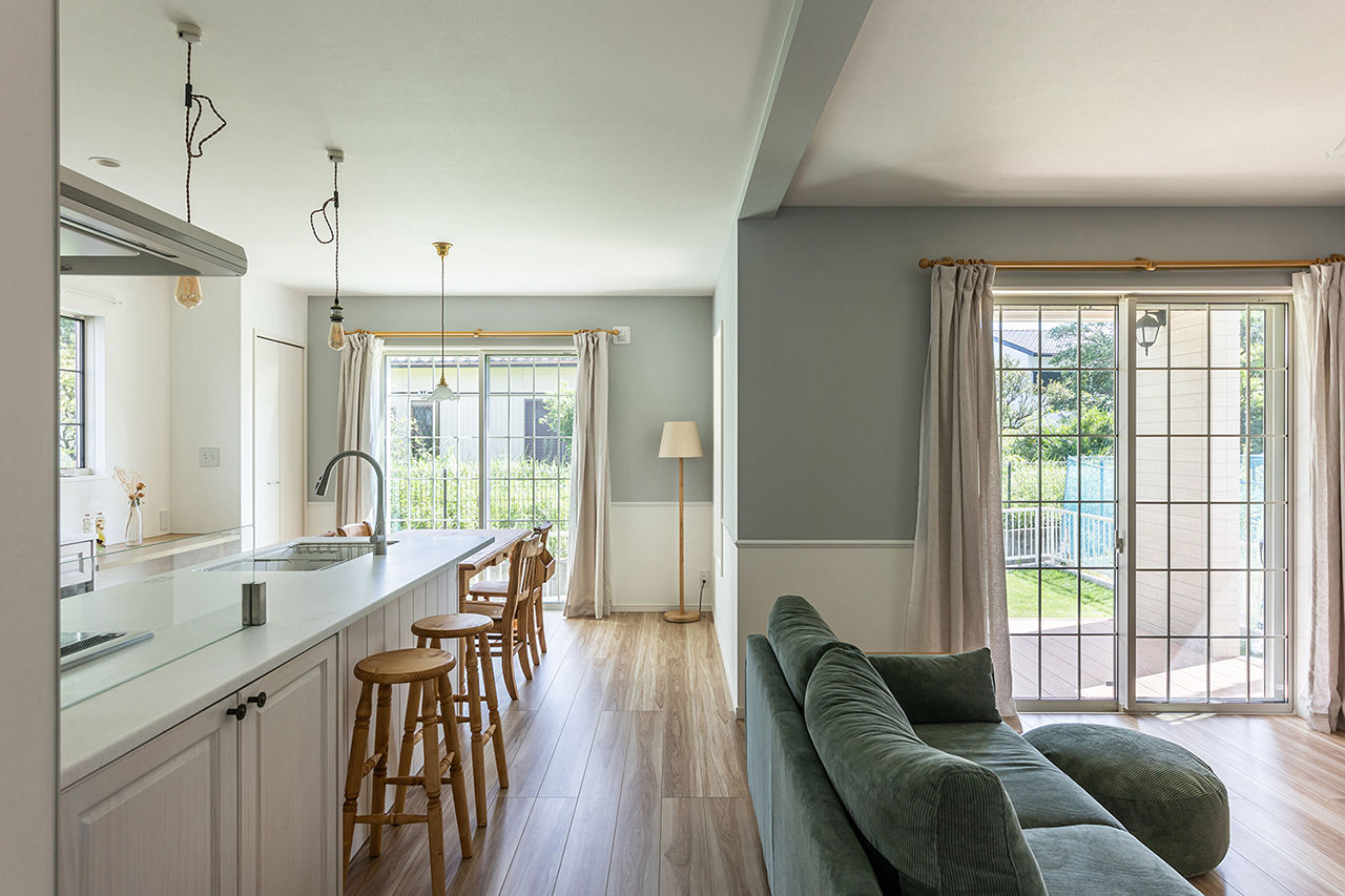 ワンダーホーム 【2000万円台｜間取り図｜30坪台】アメリカン×フレンチスタイル。三角屋根とグリーンの窓枠がおしゃれな家の建築実例画像5