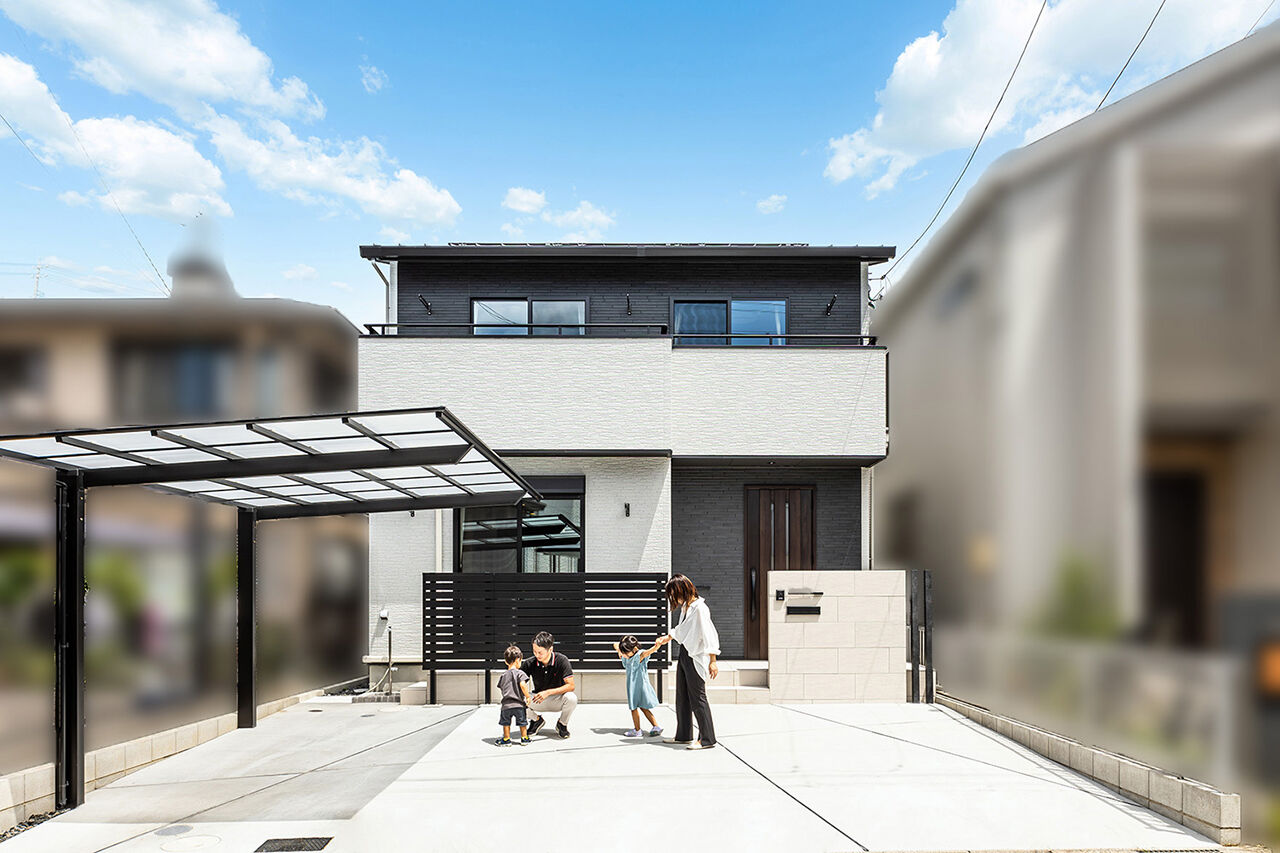 ワンダーホーム 【30坪台／家事ラク／収納充実】モノトーン×ナチュラルで収納力抜群な家の建築実例画像