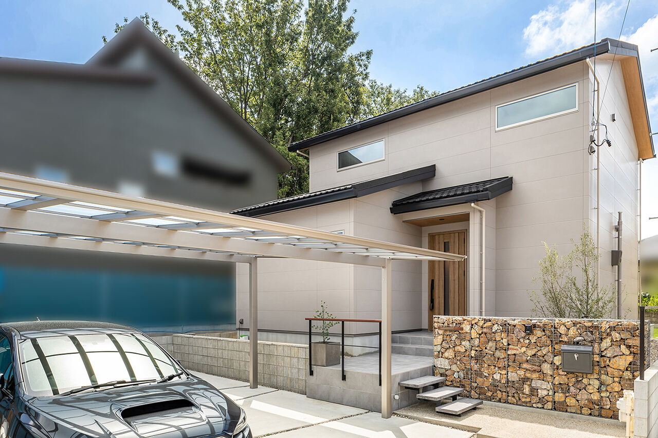 ワンダーホーム 【30坪台／収納充実／ランドリールーム／土間】“ガビオン”のある家。広めの土間収納の使い勝手がいい！の建築実例画像