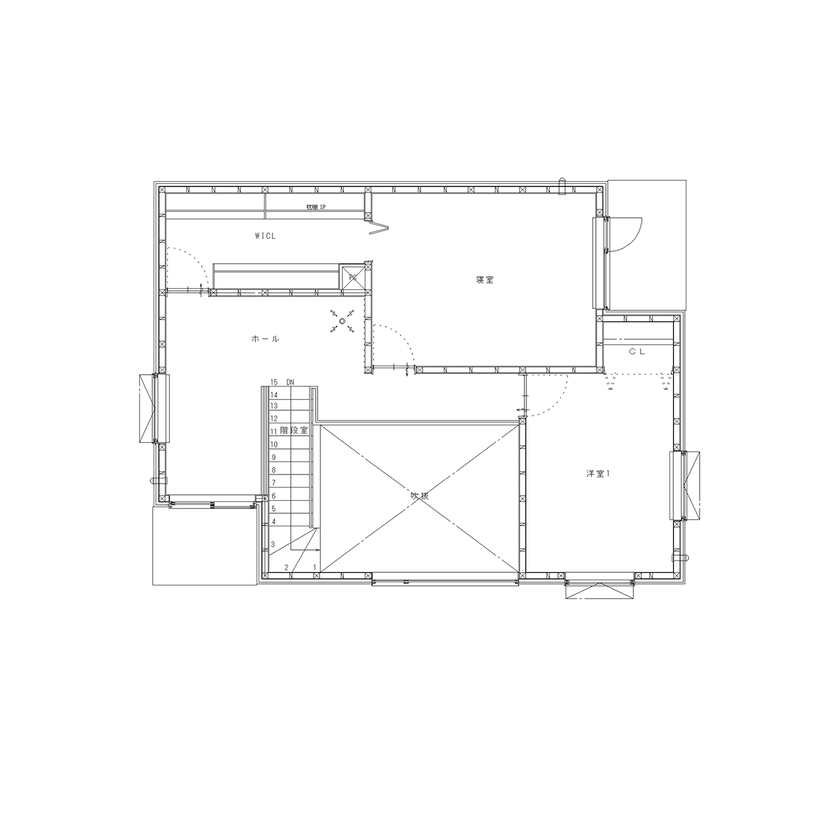 ハウジング光陽 【2500万円台／3LDK／間取図あり】家の中に空を取り込んだ自然と一体になれる住まいの間取り図（3LDK）2階