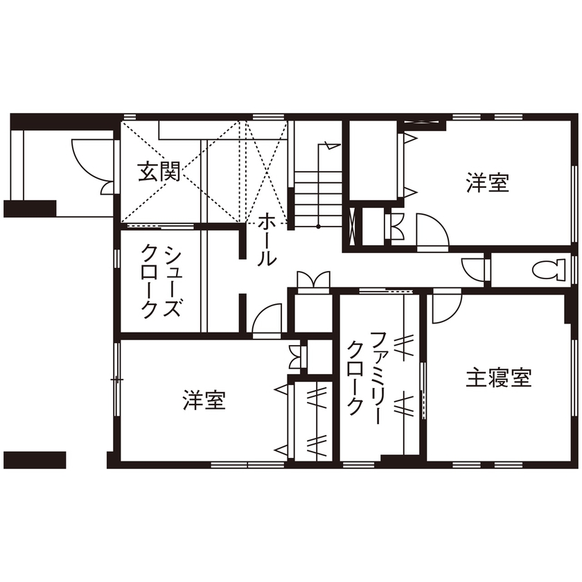 秋田建設工業 【四街道市/2700万円/40坪/間取】限られた敷地のなかで空間を縦に有効活用！ロフト付き2階リビングの住まいの間取り図（3LDK＋ロフト）1階