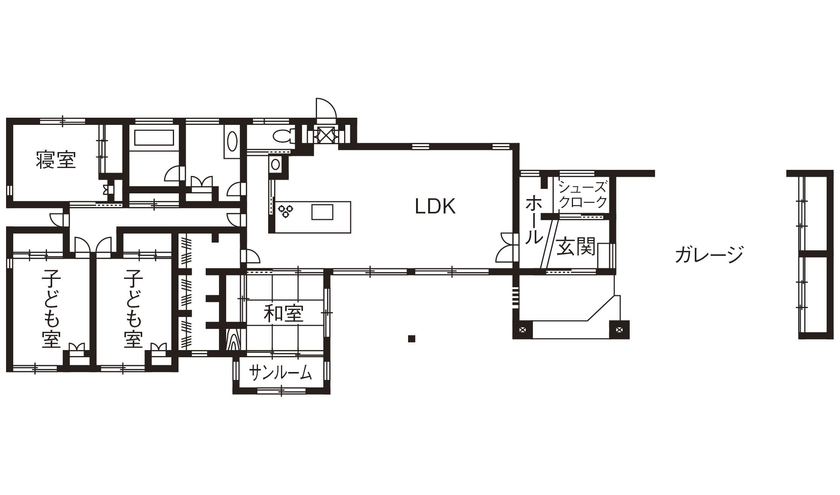 紀の国住宅 洗濯に掃除、毎日の家事が快適 動線にこだわった平屋の住まいの間取り図（4LDK）1階