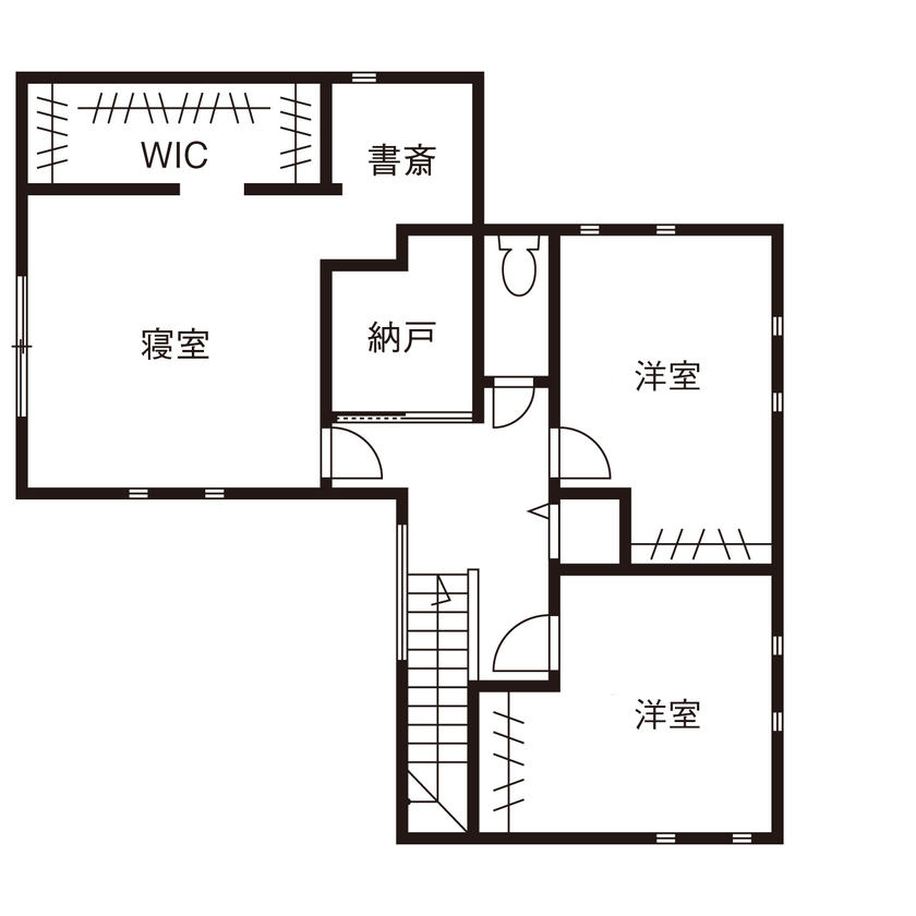 紀の国住宅 【和歌山県/間取り有】広い庭と繋がる開放的なLDKが魅力。生活動線にこだわった毎日の家事がはかどる住まいの間取り図（3LDK）2階