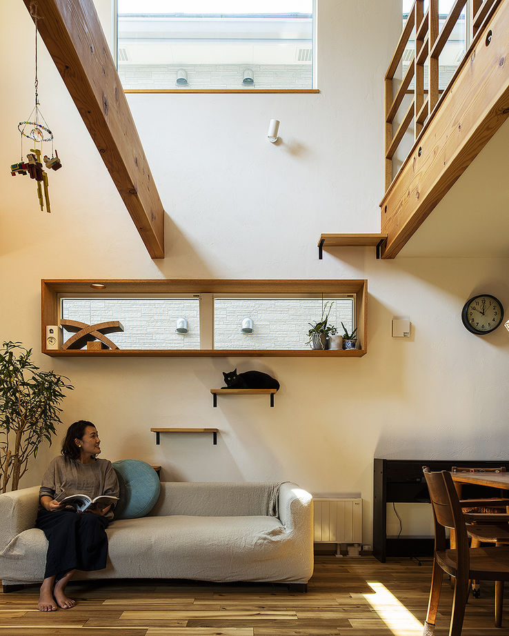 ＳＵＤＯホーム　須藤建設 【2000万円台後半｜39.6坪｜キャットウォーク】自然素材と開放感。家族と猫が幸せに暮らす家 ※間取り有※の建築実例画像2