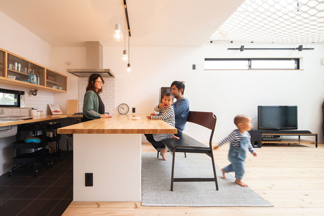 ソラマド埼玉 【 2000万円台／中庭／吹き抜け／間取り有】吹き抜けに張った大きなハンモックは、家族の大好きな遊び場の建築実例画像8