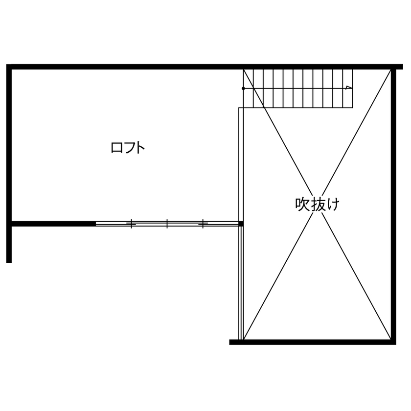 １０１０ｈｏｕｓｅ（安藤工務店） 【1690万円／28坪／間取り有】外に閉じ、中庭やテラスから光を取り入れる。周囲を気にせず寛げる家の間取り図（3LDK）ロフト