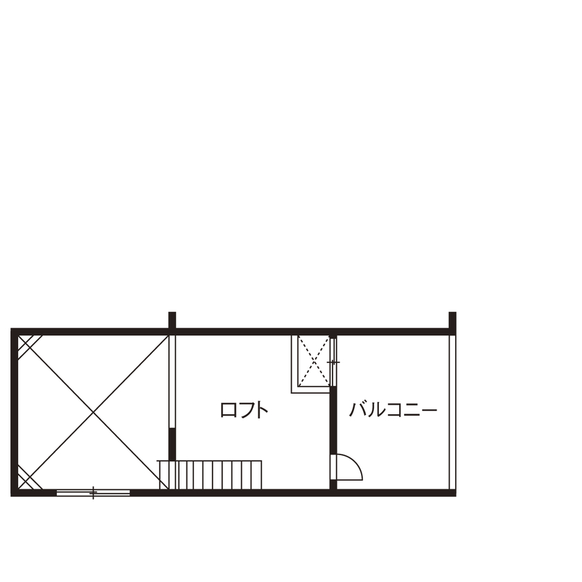 １０１０ｈｏｕｓｅ（安藤工務店） 【2855万円/43坪/間取り有】付かず離れずの距離感が心地いい。お互いの生活を尊重した完全分離二世帯住宅の間取り図（4LLDDKK＋ロフト）ロフト