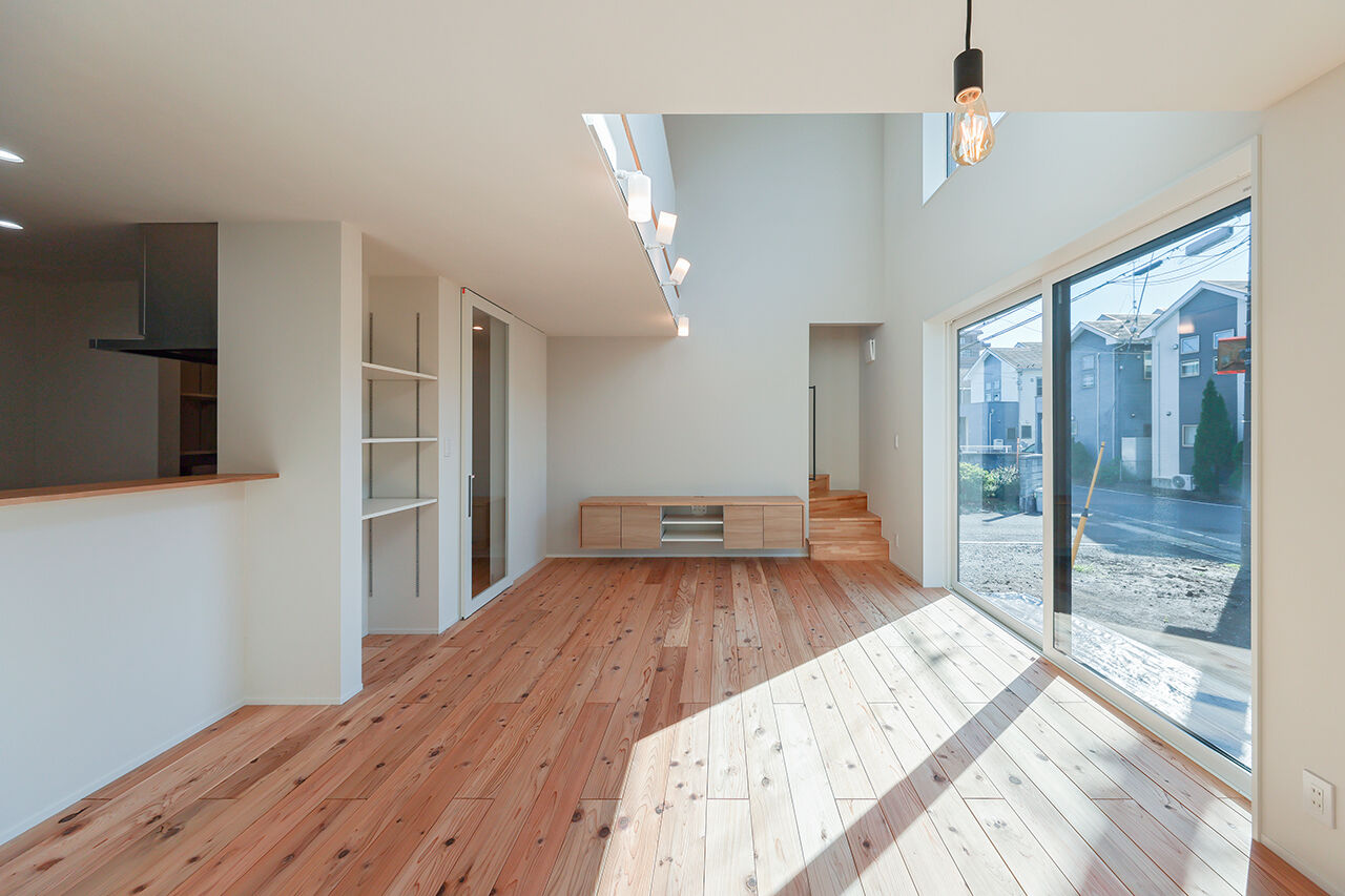 １０１０ｈｏｕｓｅ（安藤工務店） 【2000万円台/30坪/間取図有/東京ゼロエミ住宅】フレキシブルな空間設計で家族の形に寄り添う省エネ住宅の建築実例画像2