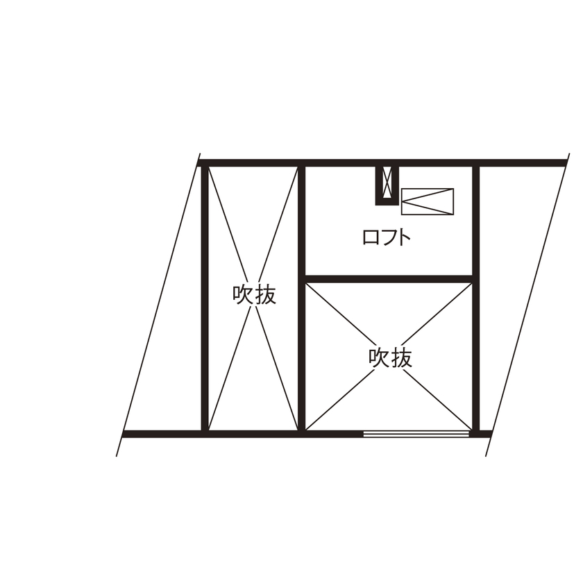 １０１０ｈｏｕｓｅ（安藤工務店） 【3000万円台/43坪/間取図有/全館空調】UA値0.32、C値0.2（※）。大屋根の下で家族の絆を育む二世帯住宅の間取り図（6LDK+ロフト）ロフト