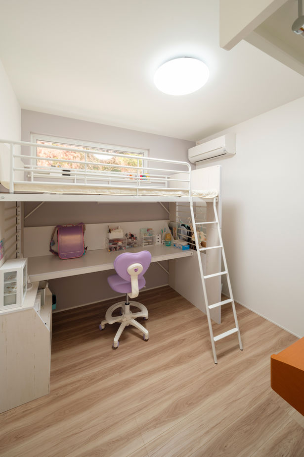 KEIJI一級建築士事務所 【京都市・2000万円台・間取り図・30坪台】スキップフロアを利用したおしゃれな書斎と家事がラクになる動線の建築実例画像12