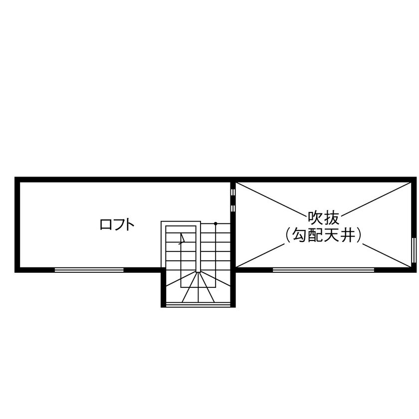KEIJI一級建築士事務所 【京都・2階リビング・間取り図・2000万円台・30坪台】真っ白なアイランドキッチンで家事ラク仕様の住まいの間取り図（３LDK＋ロフト＋WCL）ロフト