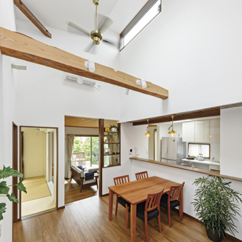 池田建設　oh!!one house. 【三重県/間取り図】外観はまるで平屋!スキップフロアで家族とちょうどいい距離感。ナチュラルモダンの実例の建築実例画像5