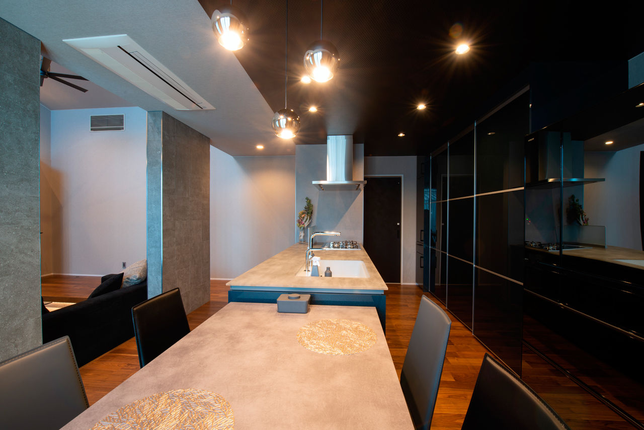 池田建設　oh!!one house. 【三重県/間取り図/ビルトインガレージ】上質な質感がもたらすゆとりのある生活。ホテルライクな平屋実例の建築実例画像4