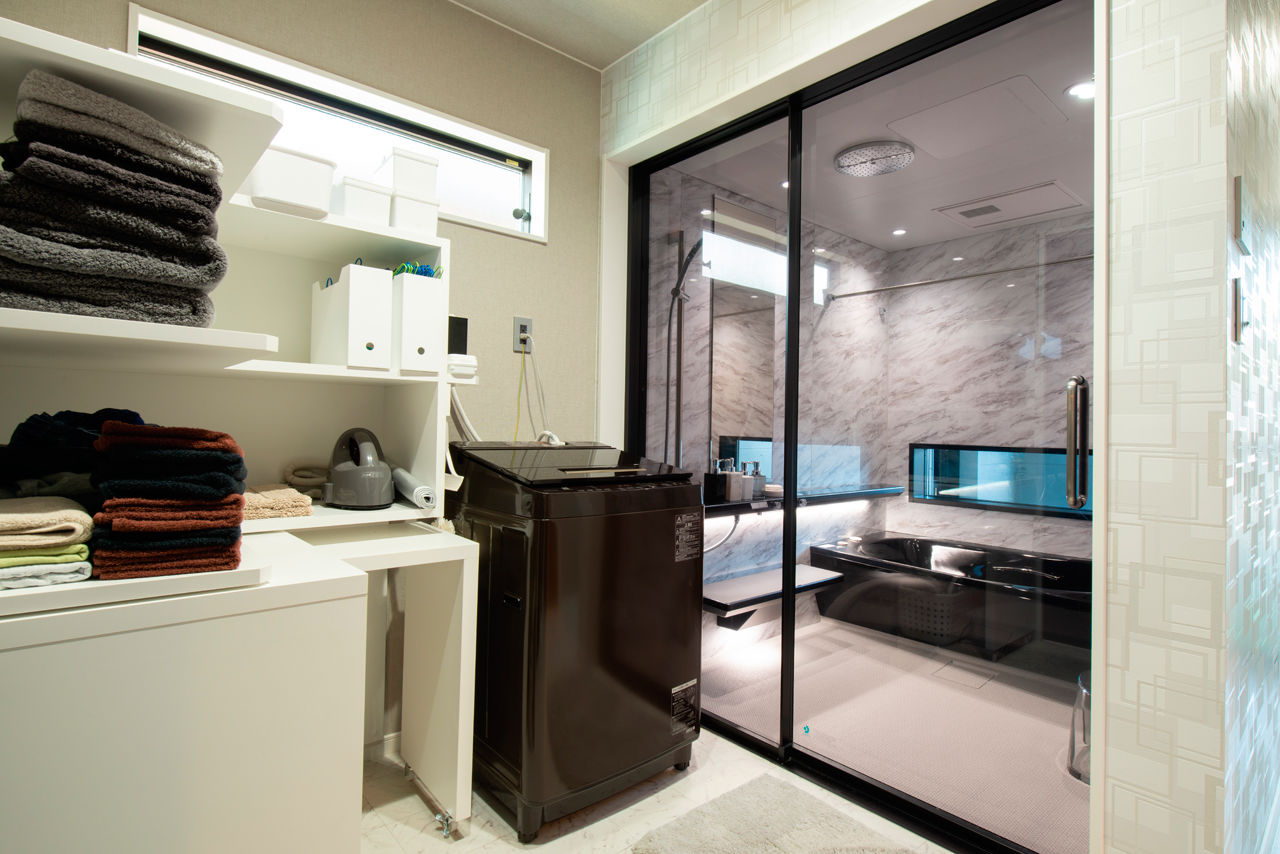 池田建設　oh!!one house. 【三重県/間取り図/ビルトインガレージ】上質な質感がもたらすゆとりのある生活。ホテルライクな平屋実例の建築実例画像10