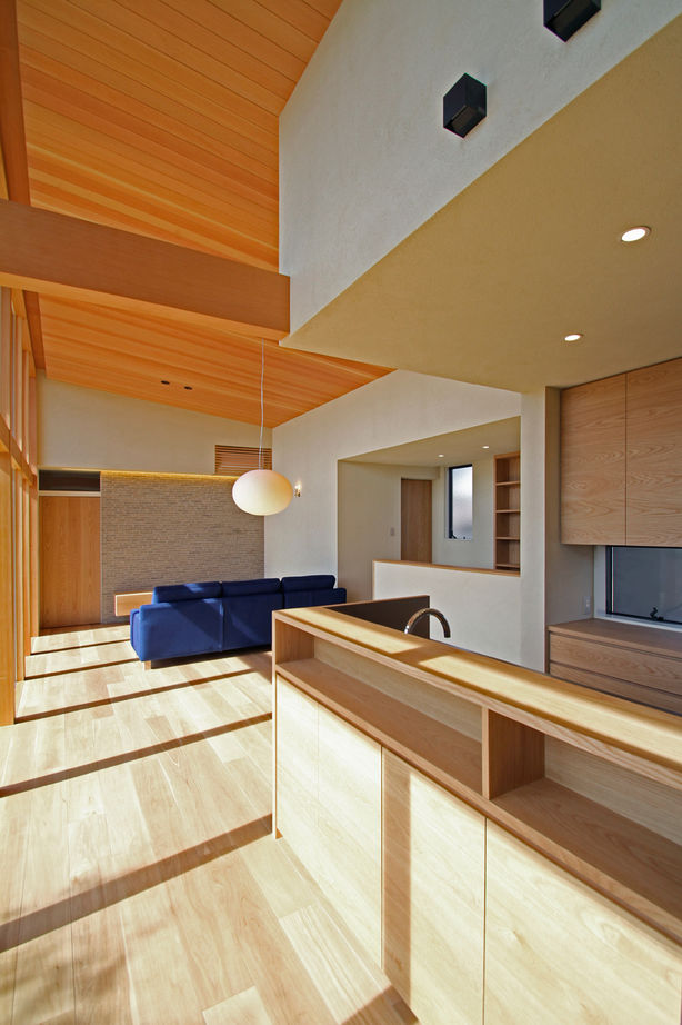 池田建設　oh!!one house. イメージは森の中の別荘。中庭をコの字に囲むインナーガレージのある平屋の建築実例画像4