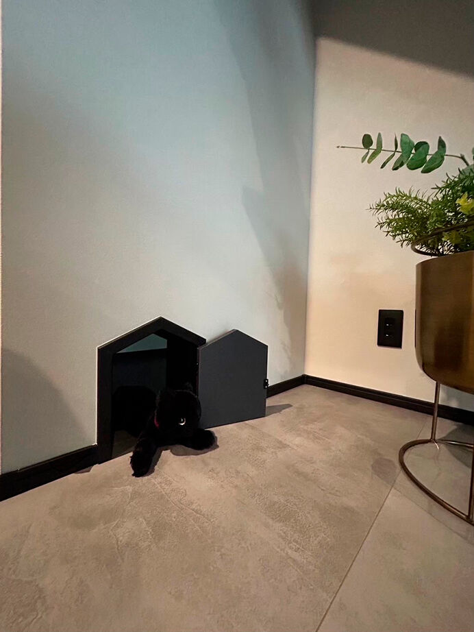 池田建設　oh!!one house. 【松阪市｜30坪台｜間取り有】黒＆グレーのインテリアがオシャレ。平屋的に暮らせるホテルライクな家の建築実例画像9