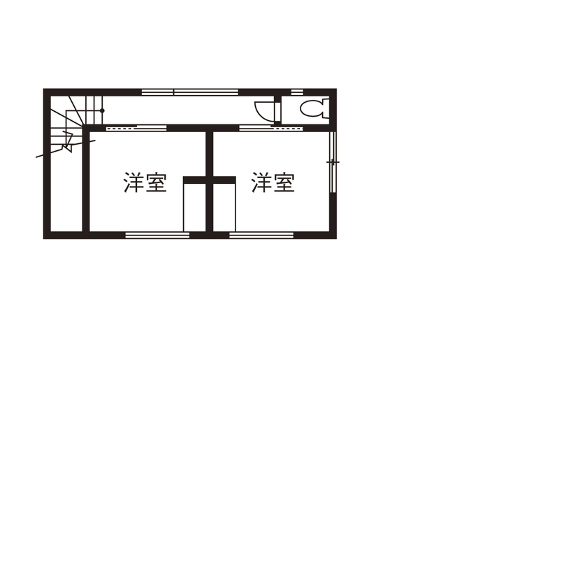 池田建設　oh!!one house. 【松阪市｜30坪台｜2000万円台｜間取り有】プライベートな中庭でBBQ！こもり感のあるピットリビングの家の間取り図（3LDK）２階
