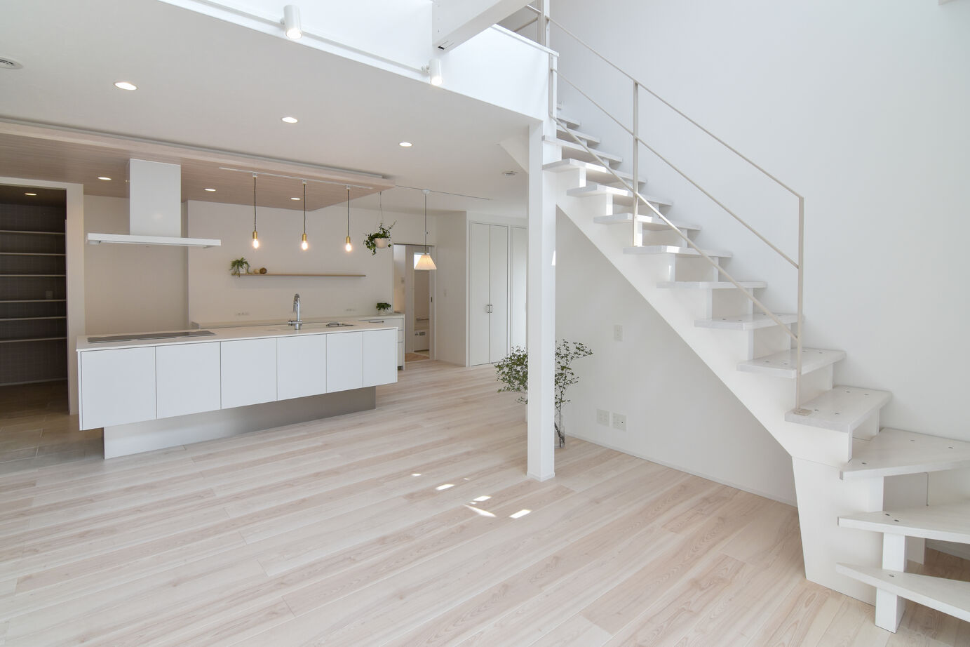 菅原工務店 【大崎市/アイランドキッチン/スケルトン階段】大人かわいいインテリアの家の建築実例画像2