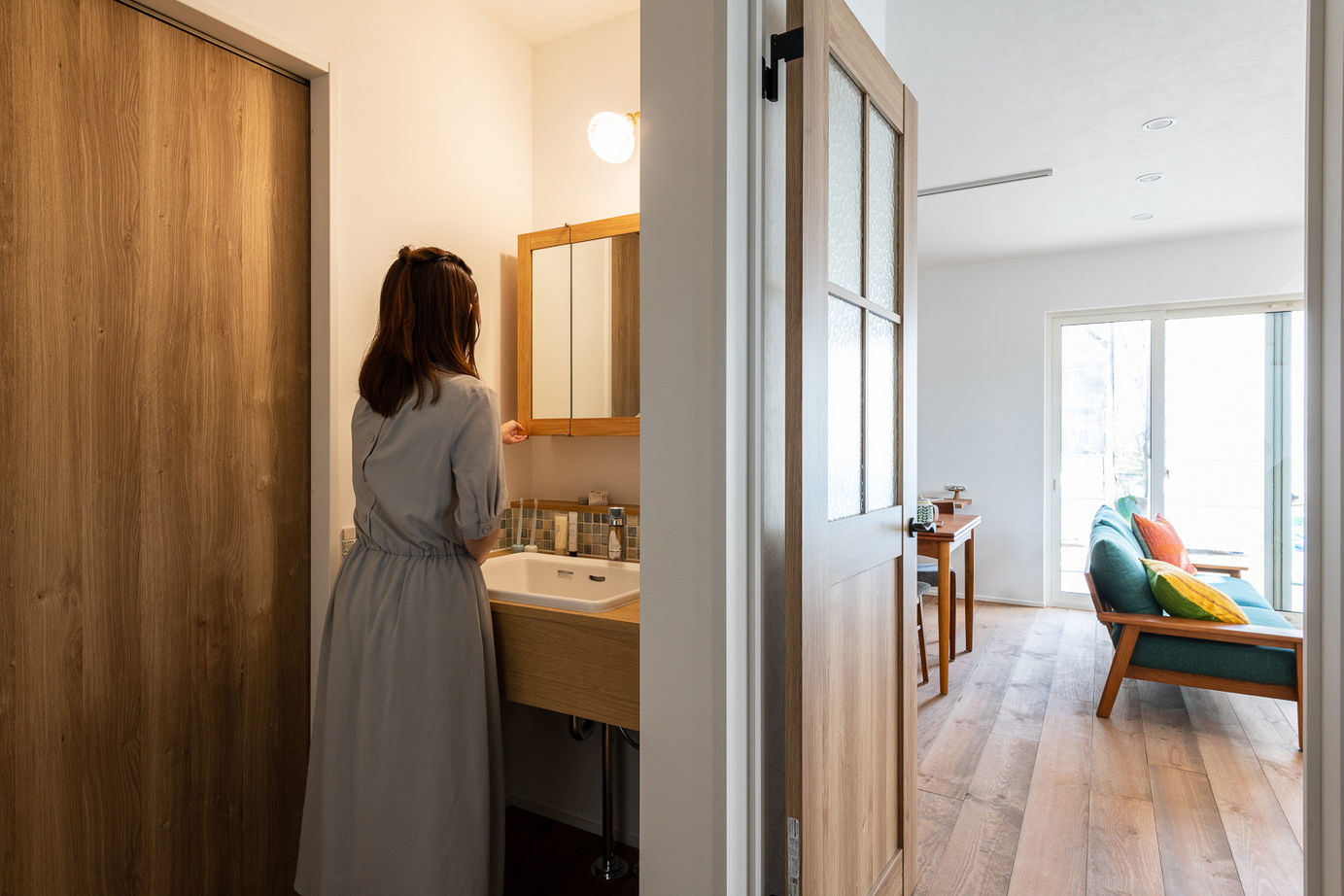 竹内建設 【札幌市/2000万円台/4LDK】お気に入り素材にこだわった北欧デザインの三角屋根の家の建築実例画像8