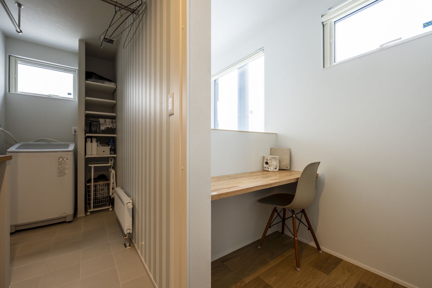 竹内建設 【江別市/3LDK/シンプルモダン】犬と暮らす薪ストーブの家の建築実例画像5