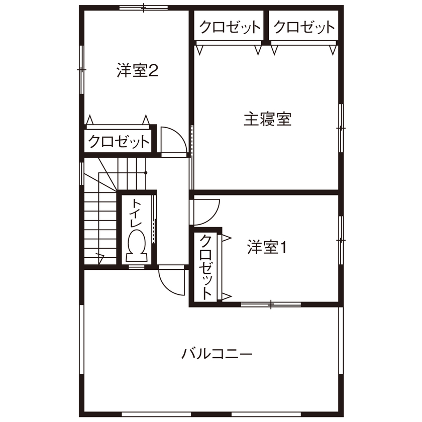 さくら不動産 【岸和田市｜1000万円台後半｜間取り図】たっぷりの収納・インナーテラス・太陽光発電のお家の間取り図（4LDK）２階