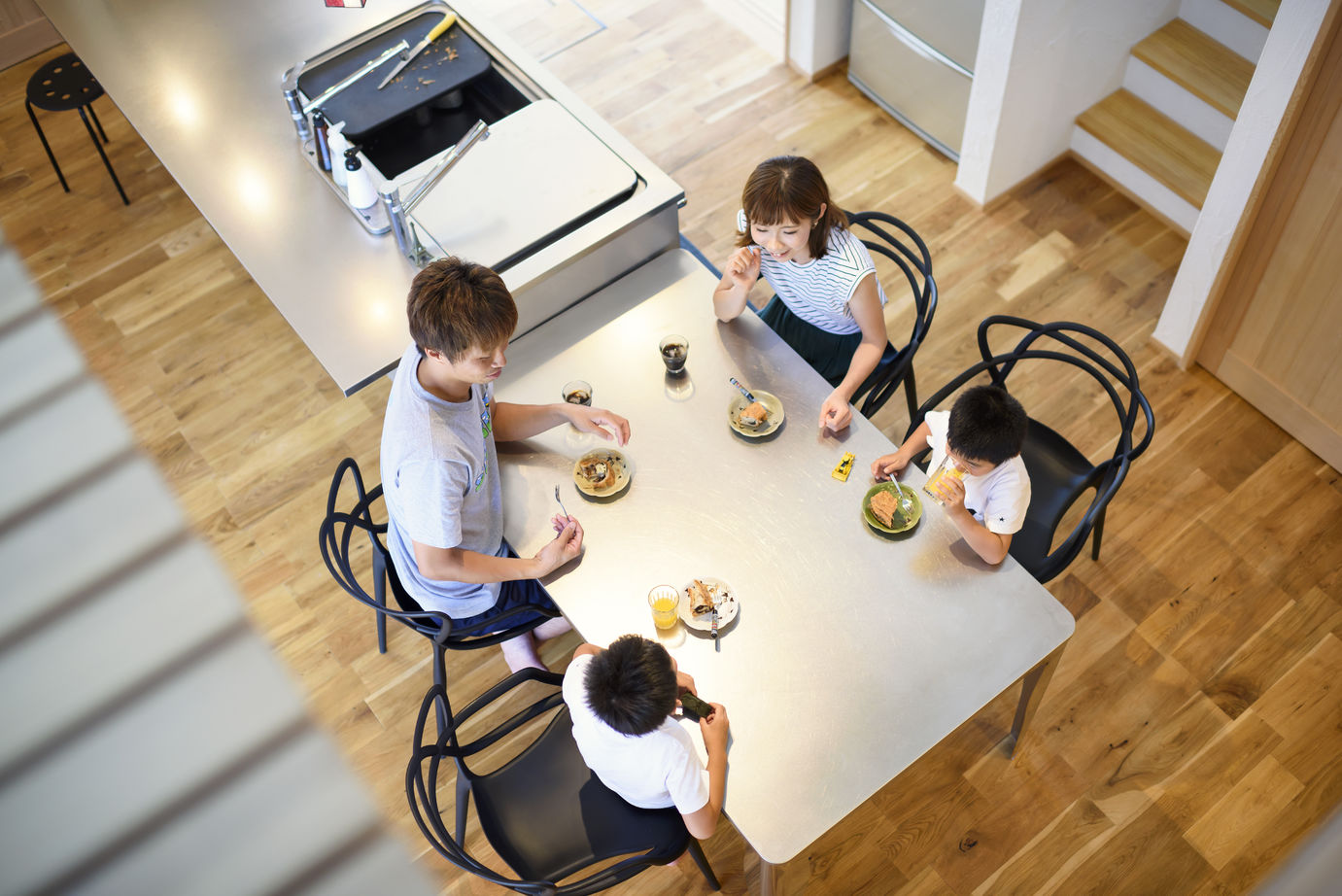 赤ちゃん基準の家　住工房プラスアルファ 知人宅でみたキッチンに一目ぼれ。このキッチンを取り入れたくてはじまった家づくりの建築実例画像3