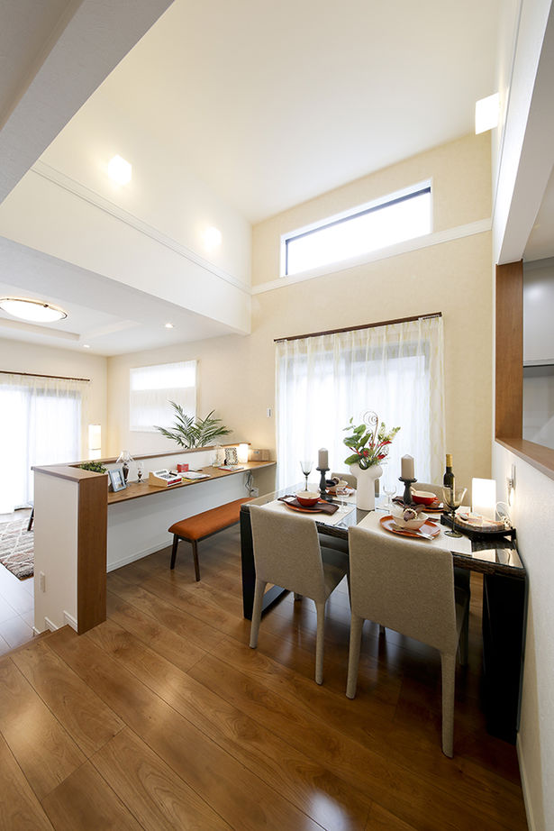 タケイハウジング 【奈良/1000万円台/家事ラク/間取り有】空間を緩やかに仕切って開放的に暮らすモダンな家の建築実例画像4