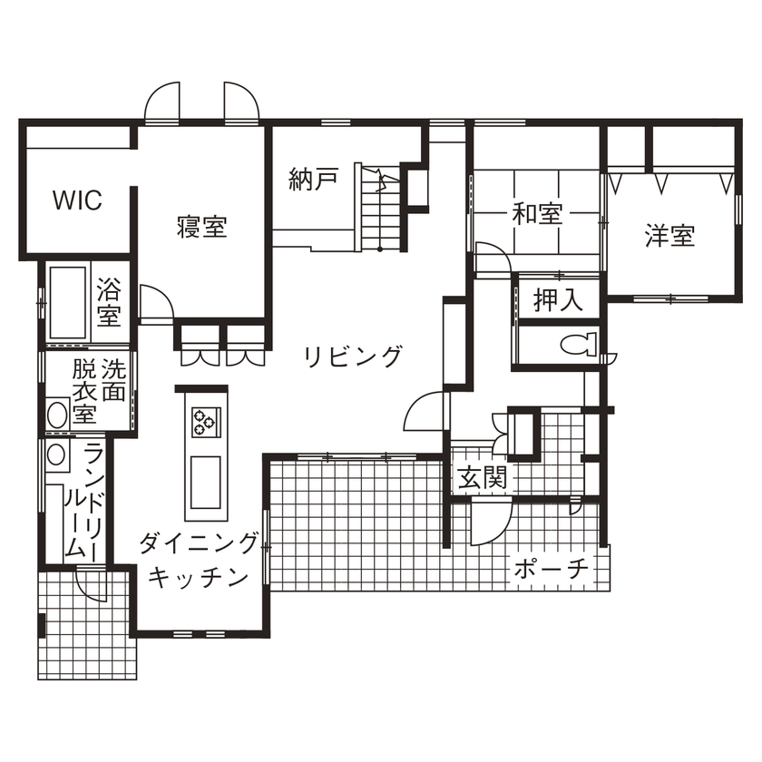 ワコーハウジング 【2000～2499万円・43坪】家族と一緒に住まいも成長 暮らしの変化にもフィットする、アイデアいっぱいの家の間取り図（5LDK）1階