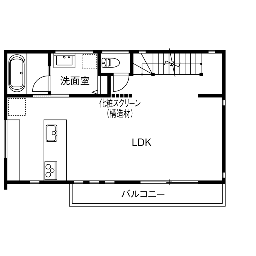 サートンホーム（横浜・相模原・八王子） 【1500万円台/間取り有/約30坪】ジェットバスのある屋上でホームパーティ！夢を叶えたIT活用スマートホームの間取り図（3LDK）2階