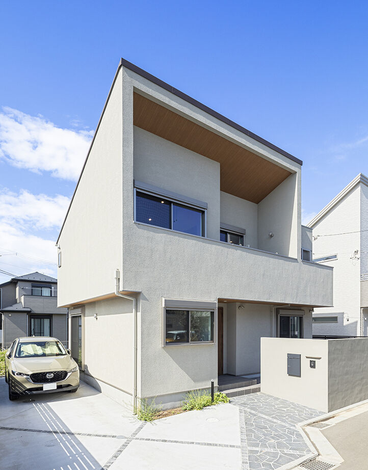 サートンホーム（横浜・相模原・八王子） 【2階リビング／家事動線／収納充実】「光がたっぷり！」。勾配天井のリビングの開放感が心地よい住まいの建築実例画像11