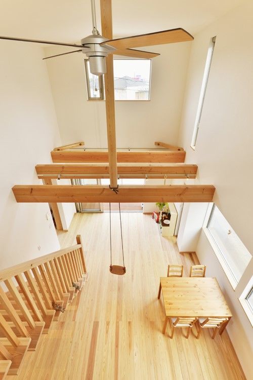 ライクスホーム 【川口市/30坪】自然素材と無垢材のブランコ、ロフト、吹抜け、勾配天井、ウッドデッキ等こだわった家の建築実例画像9