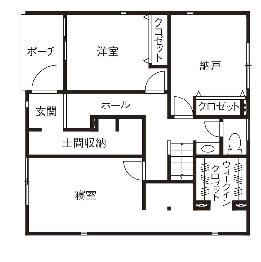 ライクスホーム 【1500万円/33坪/間取り図有/無垢材】端正なガルバリウムの内側に 家族を包み込む「無垢なる空間」の間取り図（3LDK）1階