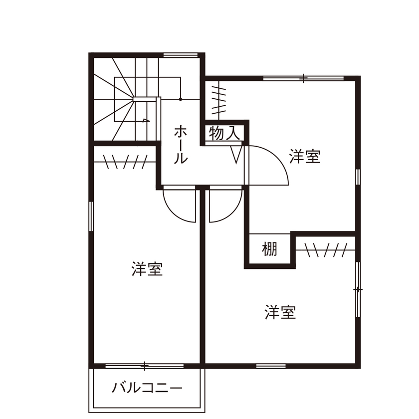 ライクスホーム 【1500～1999万円台/22.5坪】都内に多い狭小地。でも3階建てを駆使して、家族でゆったり暮らせる4LDKを実現の間取り図（4LDK＋家事室）３階