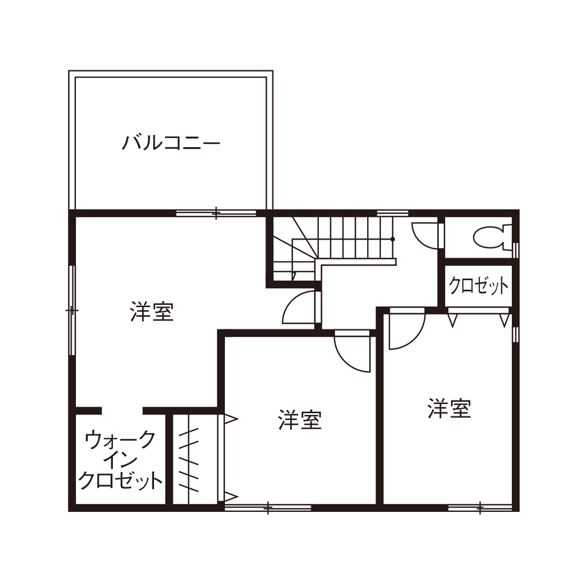 ライクスホーム 【～1499万円/29坪/コスト重視/間取り図有】こだわりのデザインとコストダウンを両立させたナチュラルな家の間取り図（3LDK）２階