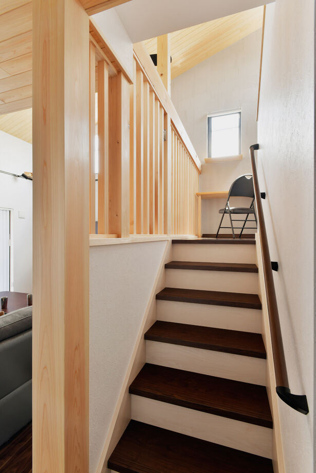 ライクスホーム 【1500万円/34坪/スキップフロア/間取り図有】２ＷＡＹ＆大きな床下収納が楽しい、自然素材の住まいの建築実例画像5