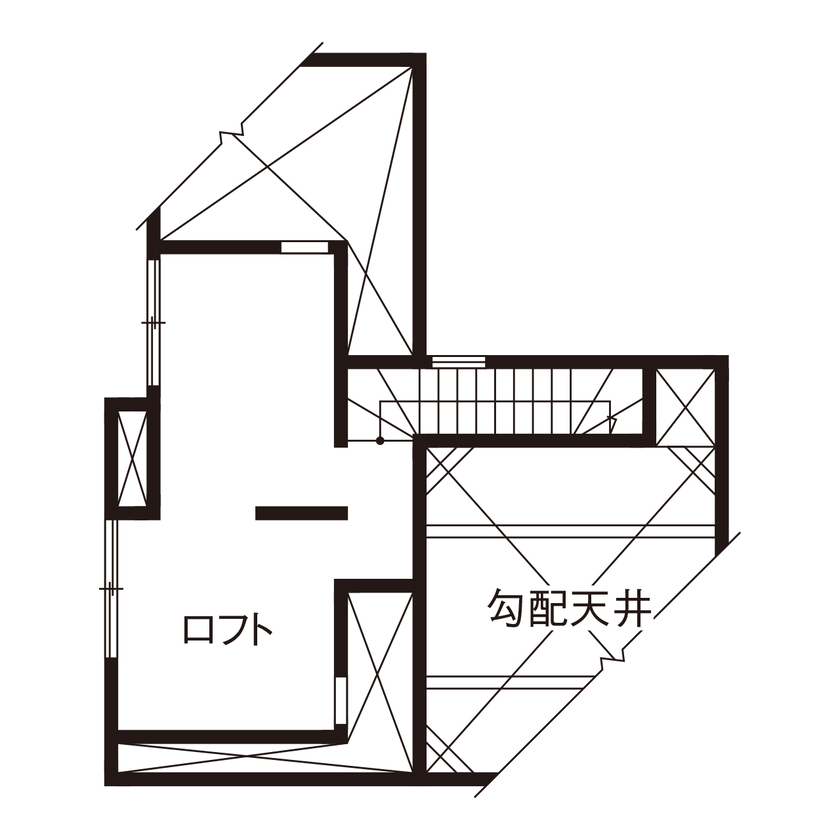 ライクスホーム 【1500万円/26坪/洗濯動線/間取り図有】「子どもとの時間を１秒でも長く！」を叶えた家事ラク間取りの間取り図（1LDK＋家事室）ロフト